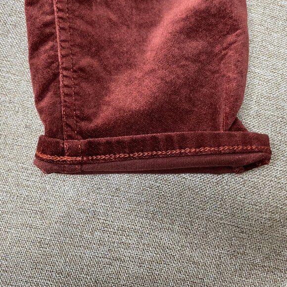 LOFT Made & Loved Velvet Like Jeans Women's 28 Mid Rise Rust Red Casual Pants - Picture 9 of 14
